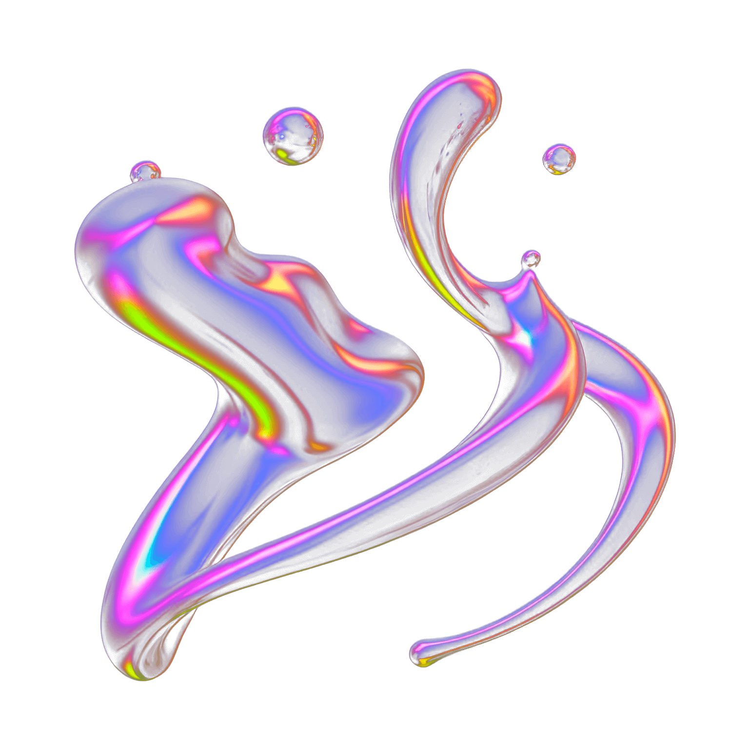 Rotating metallic shape